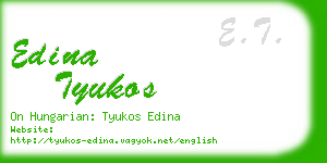 edina tyukos business card